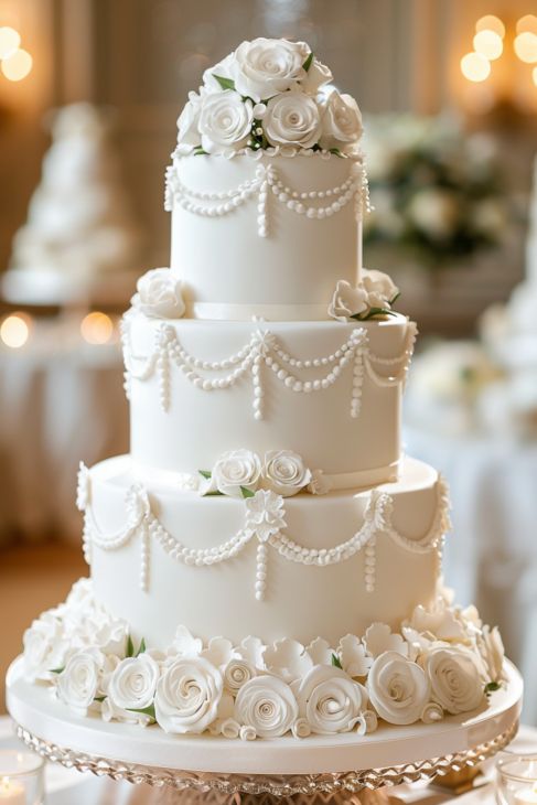 Traditional White Wedding Cake